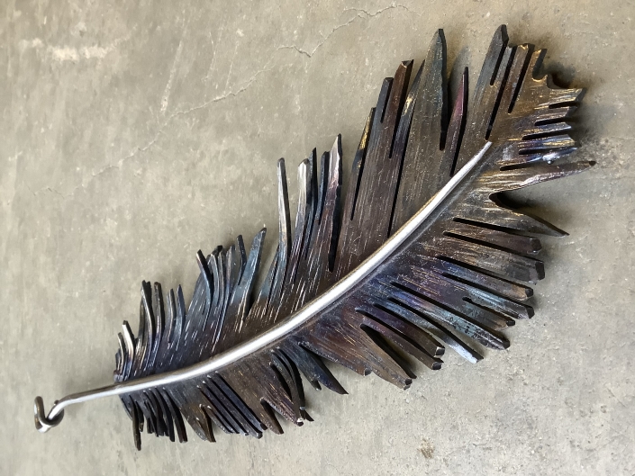 Hand-forged feather