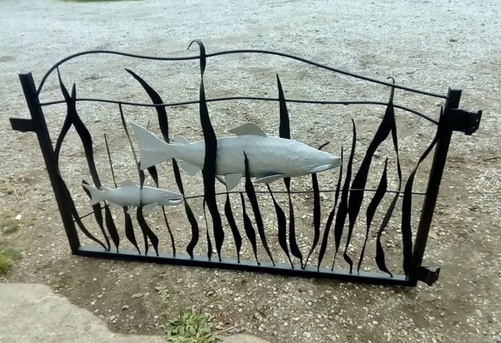 Salmon in the reeds gate